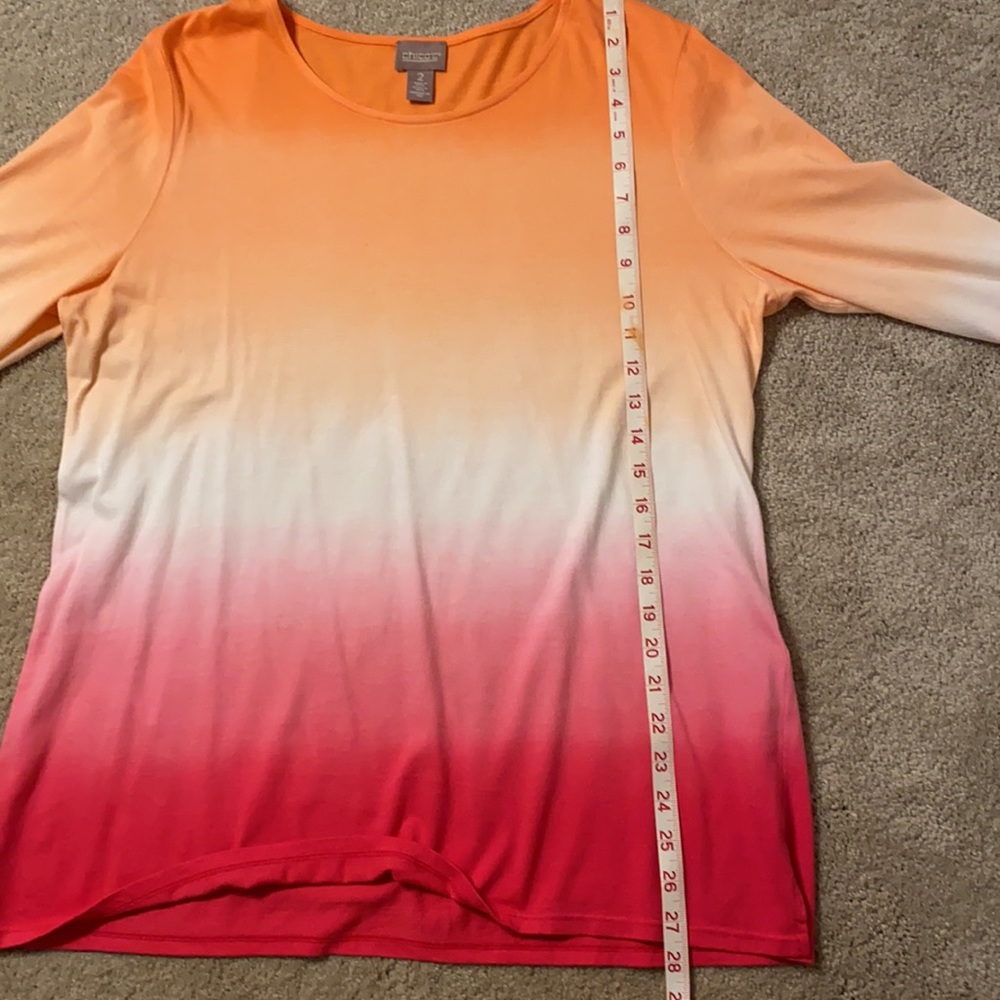 Chico’s 2 pink- orange ombre - Picture 2 of 4